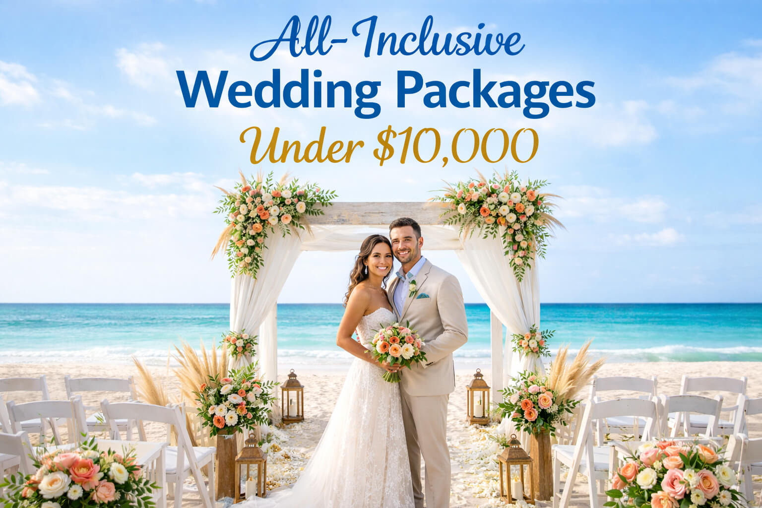 All-inclusive destination wedding packages under $10,000 beach ceremony