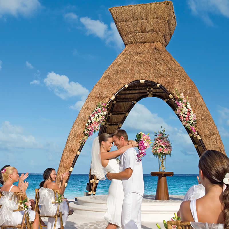 Dreams Riviera Cancun Beach Wedding Setup