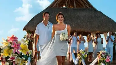 Secrets Resorts adults-only oceanfront destination wedding ceremony in Mexico and Caribbean